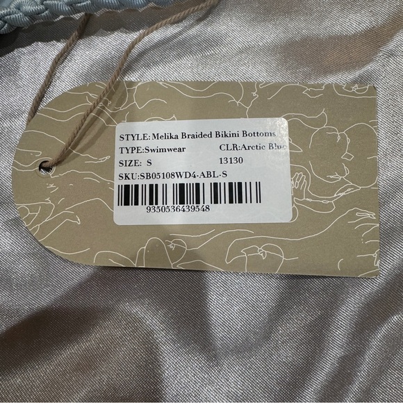 Meshki Melina Braided Bikini Bottoms Arctic Blue - Picture 5 of 10